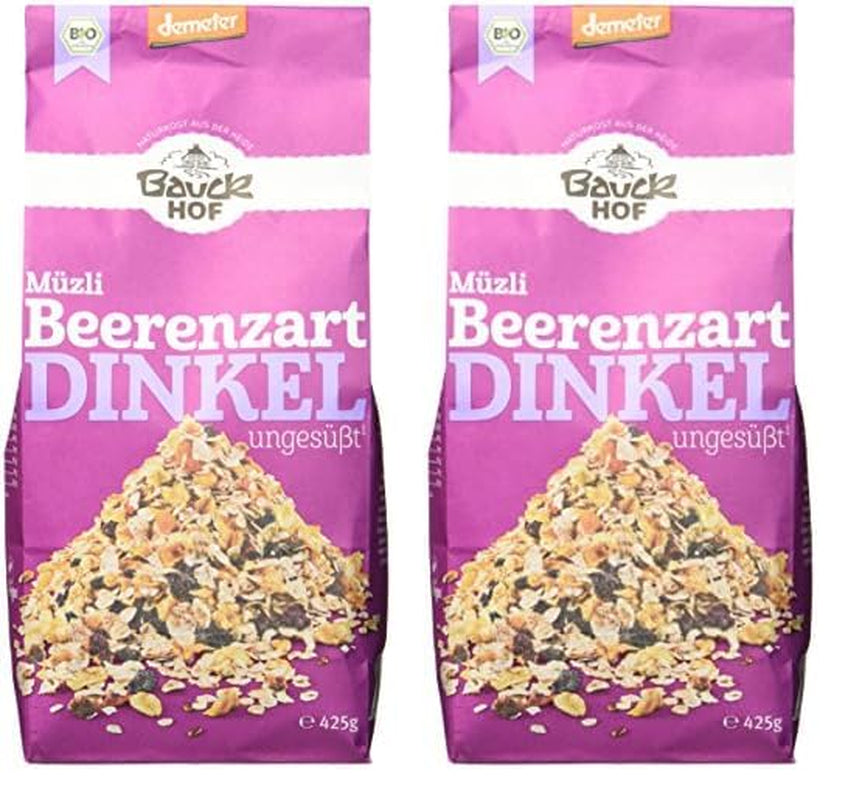 Speltmuesli met bessen, ongezoet, 425 g (pak van 2)