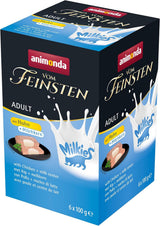 animonda Vom Feinsten Volwassen kattenvoer, Nassfutter für ausgewachsene Katzen, met kip + melkkern, 6 x 100 g