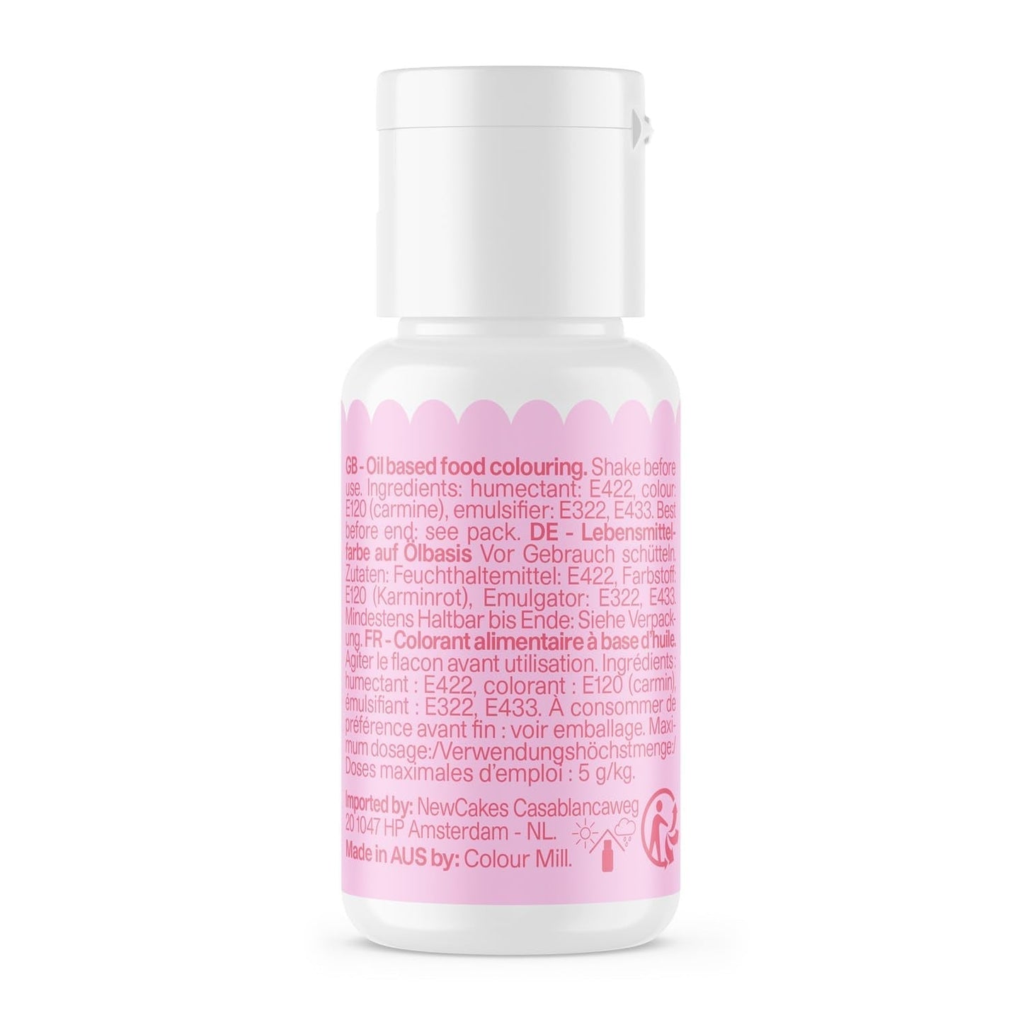 Color Mill op olie gebaseerde voedselkleur, lichtroze oliemengsel - kleurstof voor chocolade, fondant, muffins, cakes, bakken, bitterkoekjes - kleurstof voor taartdecoratie - 100 ml