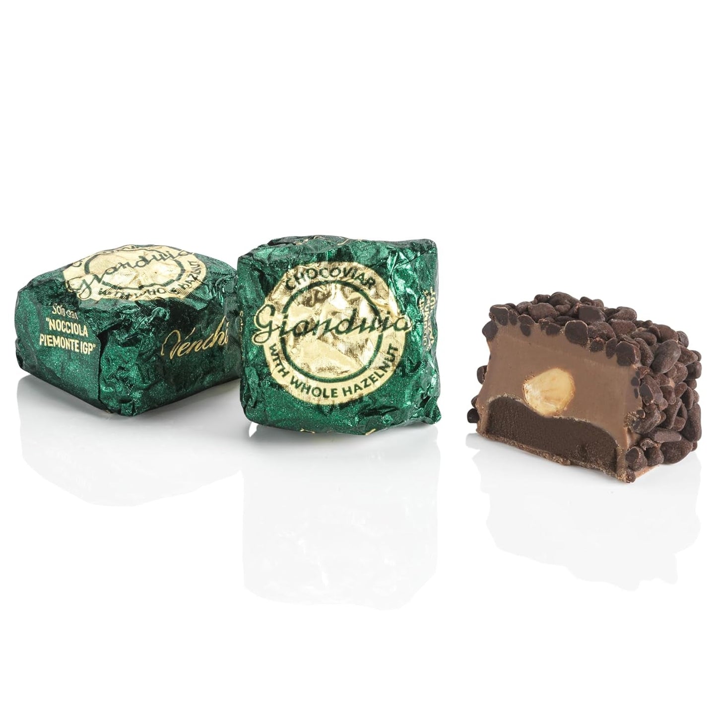 Venchi – Chocoviar Gianduia, pralines in een zak van 1 kg, Gianduia-chocolade uitsluitend geproduceerd met "Piemonte boshazelnoten", glutenvrij, zonder kunstmatige kleurstoffen en zonder bewaarmiddelen