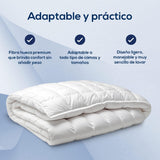 Vezeldekbed, 250 G, microvezel, zacht, zijdeachtig, voor bedden van 100, 105 en 110 cm, wit, 180 X 220 cm Dekbedden en dekbedden Naty Shop