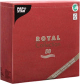 Papstar 11608 50 servetten "Royal Collection" 1/4 vouw 40 X 40 cm, Bordeaux