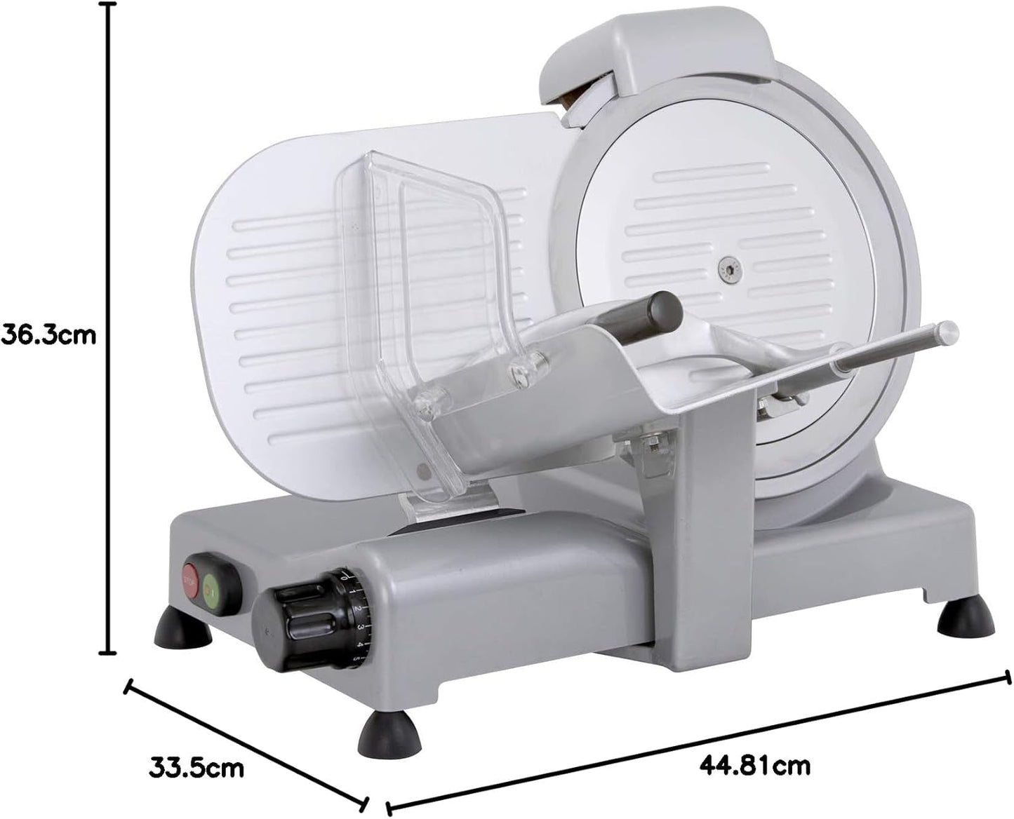 90018 Luxury 22 GS, elektrische snijmachine, aluminium, zilver/zwart Snijmachines en Snijmachines Naty Shop