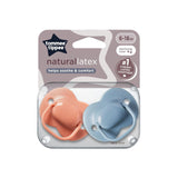 Tommee Tippee Cherry Latex Fopspenen 0-6 Maanden 2 Pack 100% Natuurlijke Latex Fopspenen Fopspenen