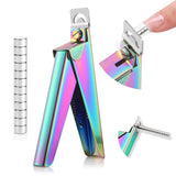 Saviland nagel manicure cutter cutter met 15 magneten, gelnagels nageltrimmer manicure nagel cutter voor kunstnagels gelnagels acrylnagels kunstnagels (rood rood)