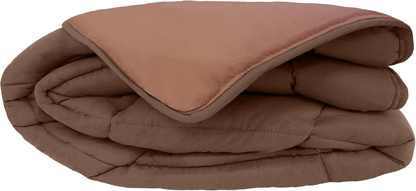 Calgary Dekbedovertrek Polyester Chocolade/Mocca, Polyester, Chocolade/Mokka, 240X220X1 Cm Dekbedden en dekbedden Naty Shop 240X220X1 Cm