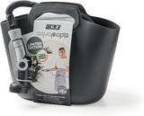 GF SRL, Aquapop Grey Limited Edition met 25 m zelfverlengende textielslang Made in Italy, zachte plastic zak, sproeiers en fittingen Lancia 8 voor tuinirrigatie, donkergrijs