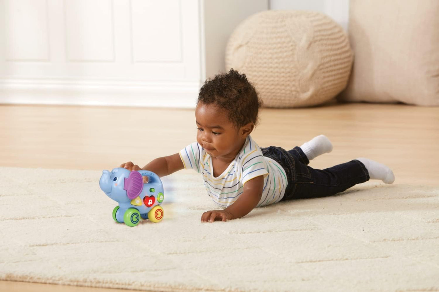 Vtech Baby Kleine Duwende Olifant - Interactief duw- en speelspeelgoed - Met liedjes, melodieën, zinnen en geluiden - Voor kinderen van 6-36 maanden Babyspeelgoed Naty Shop