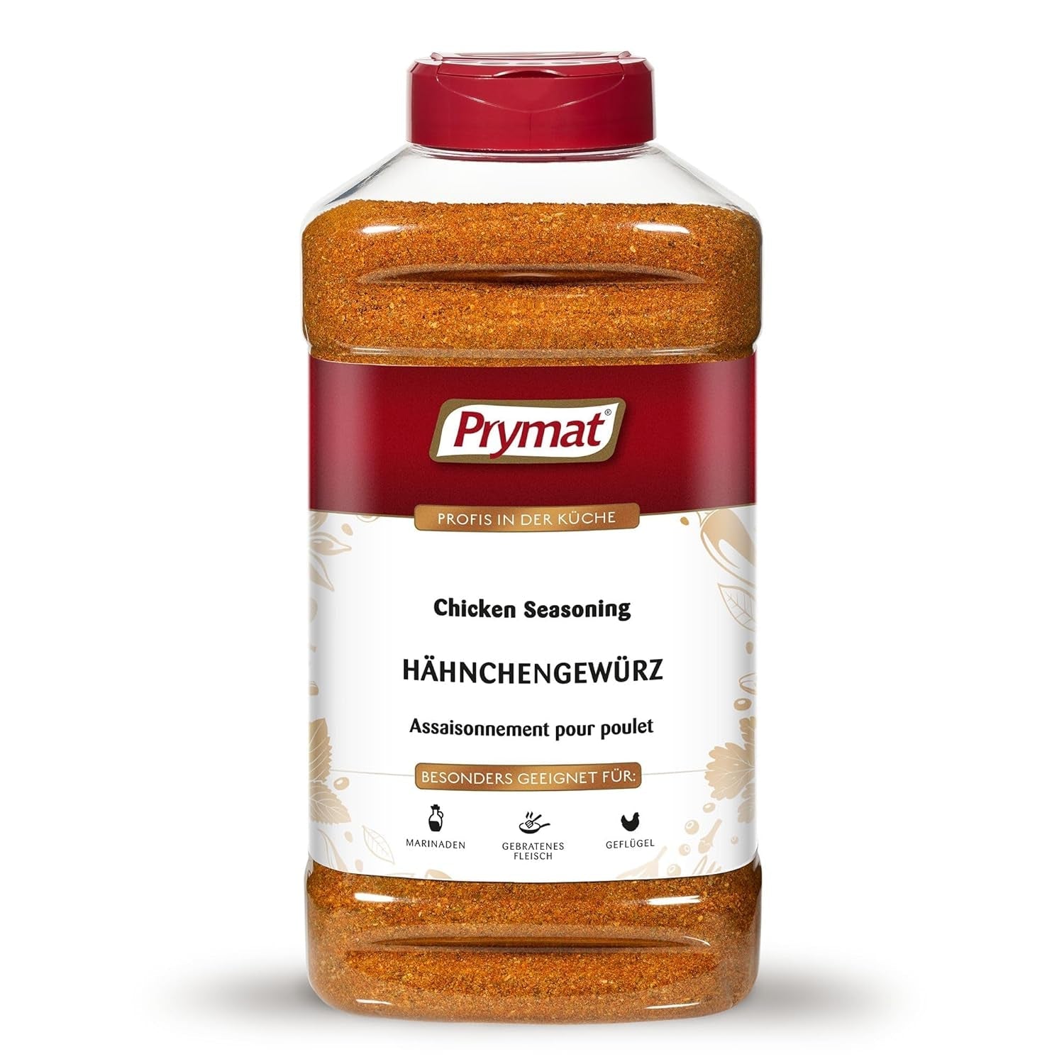 Prymat Hähnchengewürz 1100g, Gewürzmischung für Hhn, Turkije, Ente, Gans, Grillgewürze, Marinade für Fleisch im Streuer