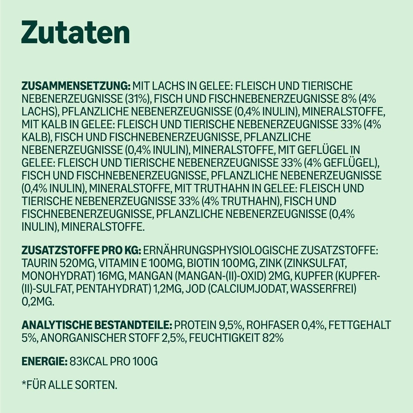 Amazon Mixed Selection Natvoer voor jonge katten in gelei 1,2 kg (12 zakjes van 100 g)