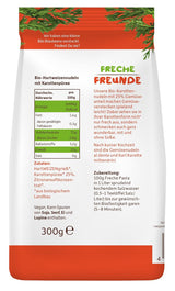 Freche Freunde Biologische Groentennoedels 'Wortel' 25% Plantaardig Inhoud Veganistisch 6 Pack (6 x 300g)