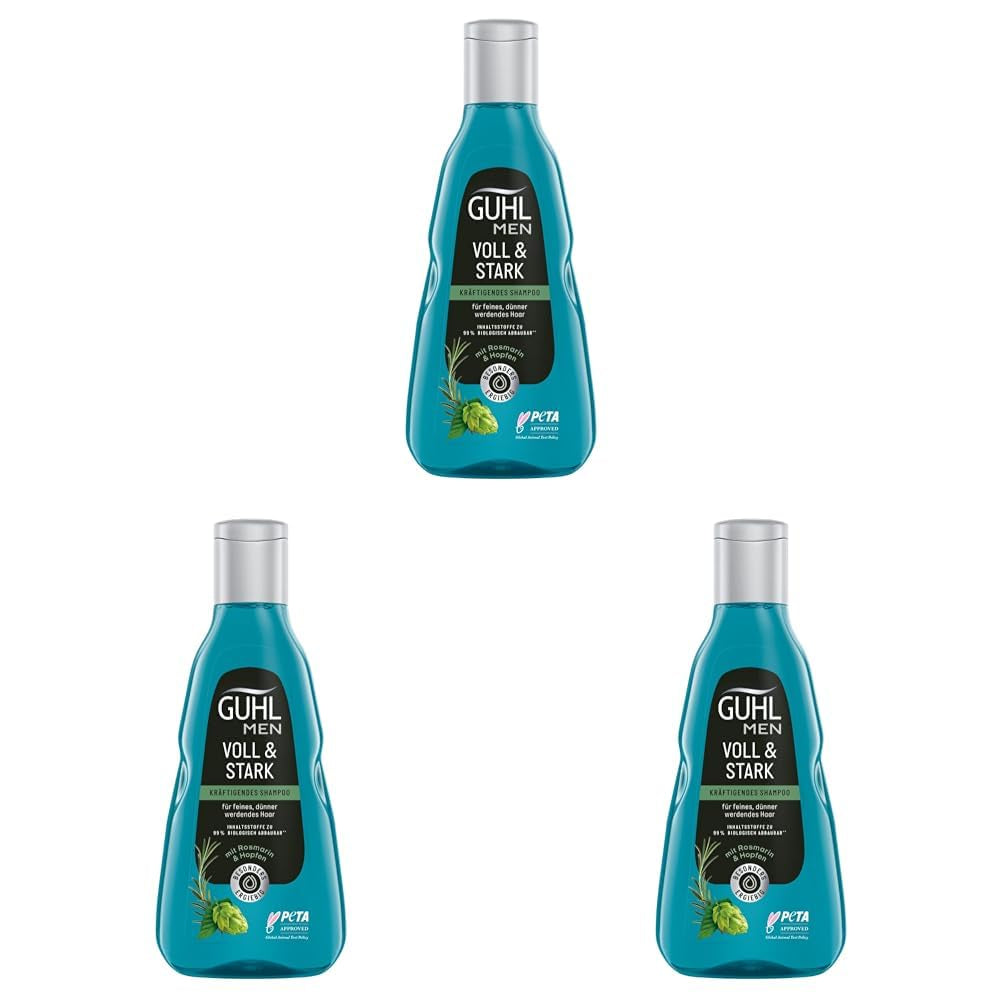 Guhl Men Full & Strong Shampoo - Haartype: Dun, fijn, normaal Douche en bad Guhl 3 x 250 ml