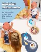 BABY Born Emma in junglestijl - Pop 43 cm groot - 10 functies Inclusief accessoires en jurkje in unisex kleuren - Werkt zonder batterijen - Geschikt voor kinderen vanaf 3 jaar Naty Shop Dolls