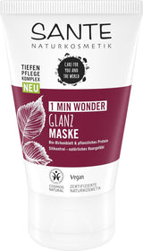 SANTE Naturkosmetik Glossy Shine Mask biologisch berkenbladextract + 3x eiwitcomplex, siliconenvrij en hydraterend haarmasker, veganistische haarverzorging voor meer glans en soepelheid, 150 ml Haarmasker Naty Shop Vechi