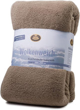 Gözze - Cloud zachte knuffeldeken, imitatie schapenvacht, 100% polyester (microvezel), 150 X 200 Cm - Camel Dekbedden en dekbedden Naty Shop Stone