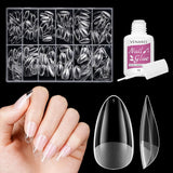 Korte Kunstnagels Ballerina 500 stuks Lijm op 12 Maten Kunstnagels Korte Zachte Gel Volledige Dekking Nageltips Voor Gelnagels Korte S