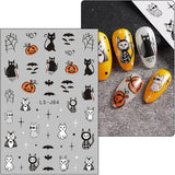 JMEOWIO Nagelsticker Halloween Süßer Geist 9 Blatt Nail Art Sticker Selbstklebend Nagelaufkleber Decoratie Nageldesign Zubehör