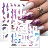 6 kleuren marmeren nagelstickers bronzer zilver zelfklevende stickers bloei marmeren nagelstickers 3D marmeren nagelstickers ontwerpaccessoires nail art stickers nagelstickers set nagelfolie