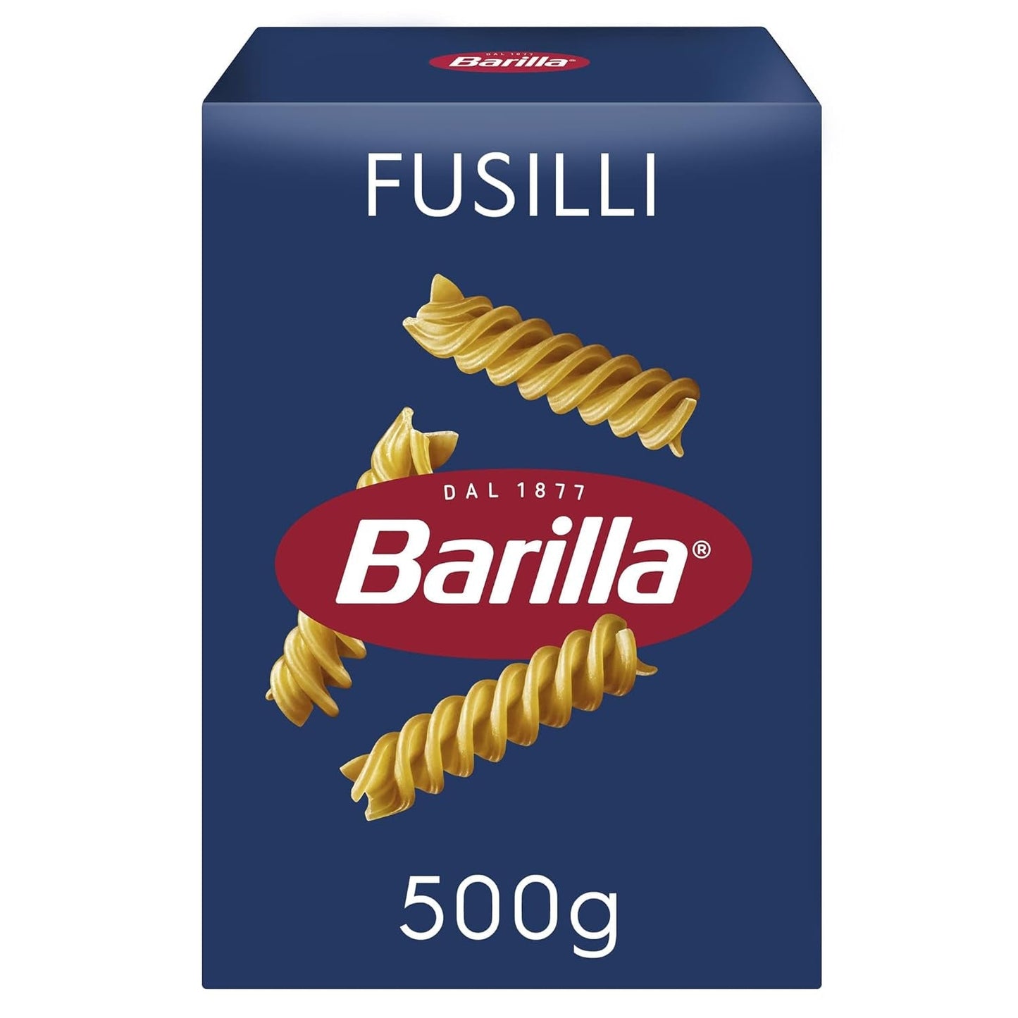 Barilla Pasta Classic Fusilli nr. 98 van hoge kwaliteit durumtarwe, altijd al dente, Chili, Spaghetti, Fusilli, Penne, Italiaans, 500g