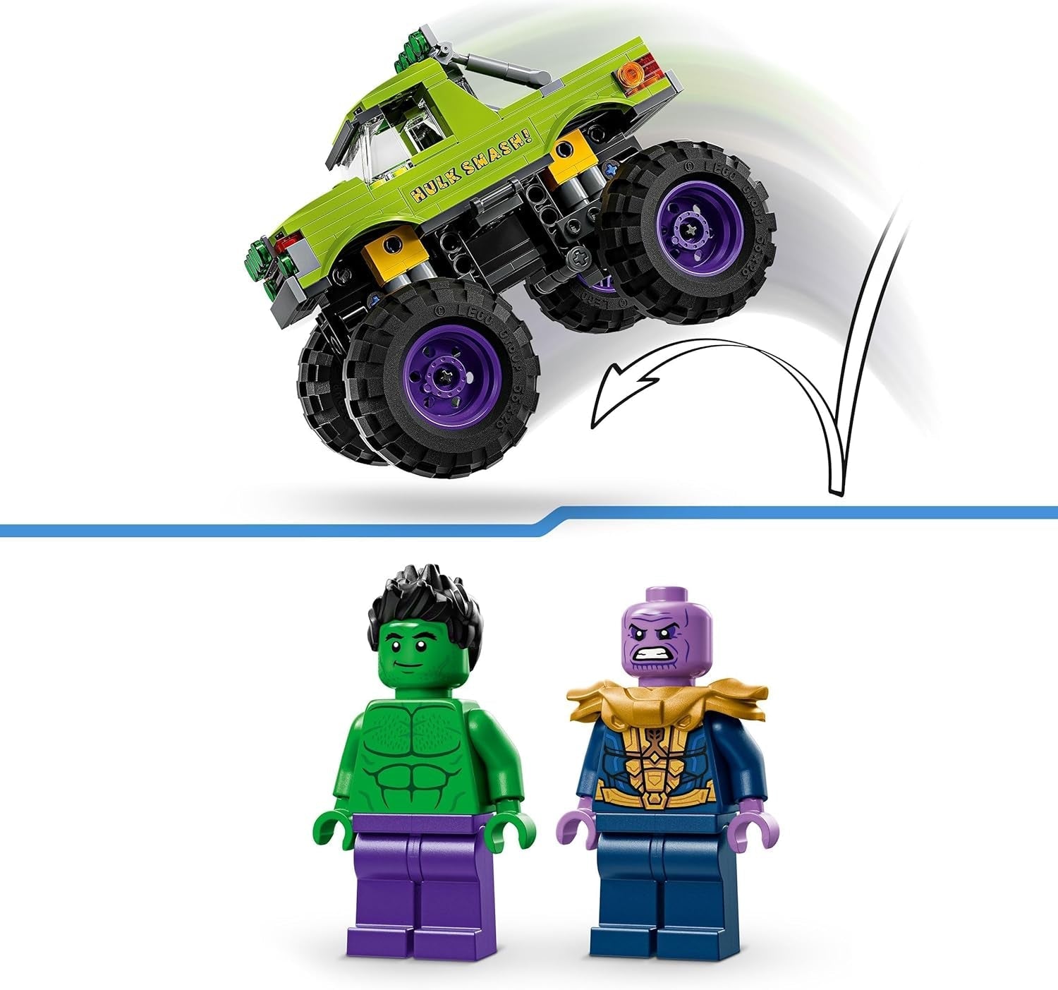 LEGO Marvel Hulk Truck Vs. Thanos - Superheldenbouwspeelgoed - Avengers voertuig en minifiguren - Monstertruck voor megaplezier - Cadeau voor jongens en meisjes vanaf 7 jaar - 76312 Bouwsets Besuche in LEGO-Store