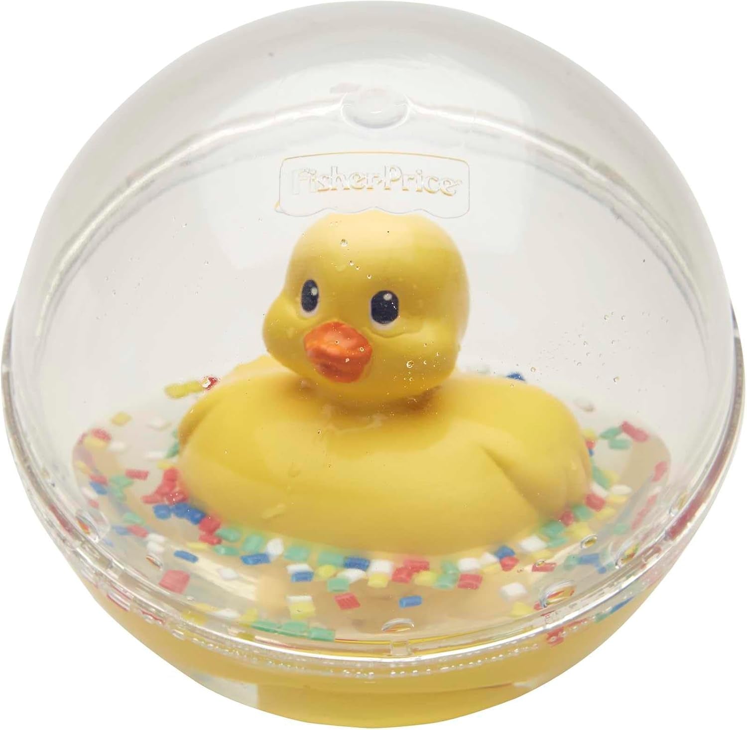 Fisher-Price WaterMates Ducky Ball, grappige eend in confettibal, babyspeelgoed, speelbal, badspeelgoed, vanaf 3 maanden, 75676 Babyspeelgoed Naty Shop