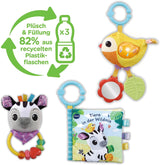 VTech Baby - Baby Dierenvriendjes Cadeauset - Speelgoedset met stoffen boek, Zingende Vogel en Zebra Rammelaar - Voor 0-24 maanden Babyspeelgoed Naty Shop