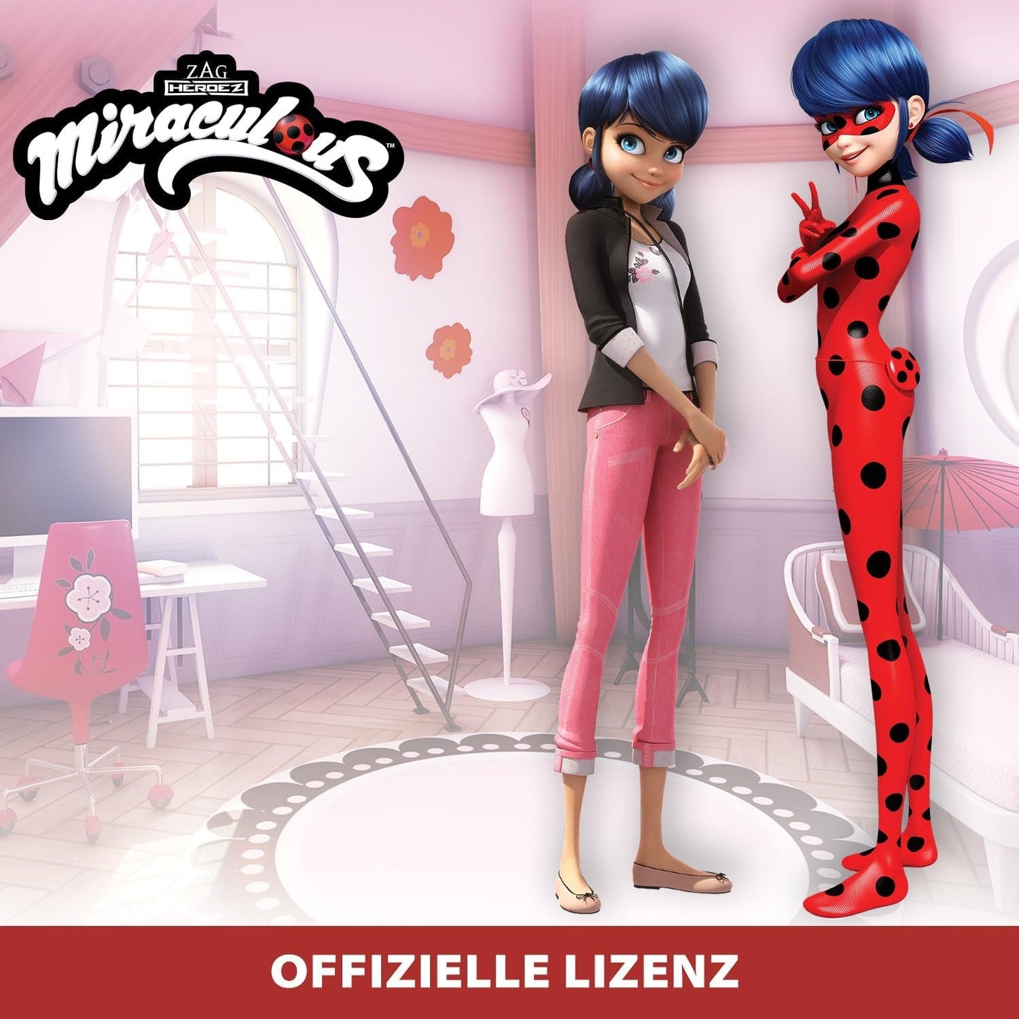 Bandai - Miraculous Ladybug - Verkleedpop 26 cm met twee outfits - Lieveheersbeestje - P50355 Poppen Naty Shop