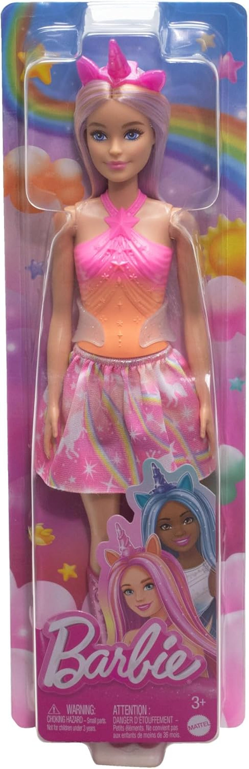 Barbie Eenhoornpoppen met kleurrijk fantasiehaar, outfits met kleurverloop en fantasieaccessoires rond het eenhoornthema, HRR13 Naty Shop Dolls