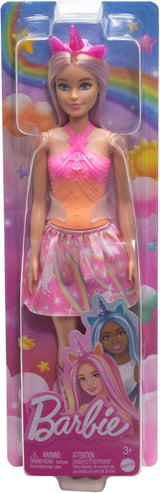 Barbie Eenhoornpoppen met kleurrijk fantasiehaar, outfits met kleurverloop en fantasieaccessoires rond het eenhoornthema, HRR13 Naty Shop Dolls