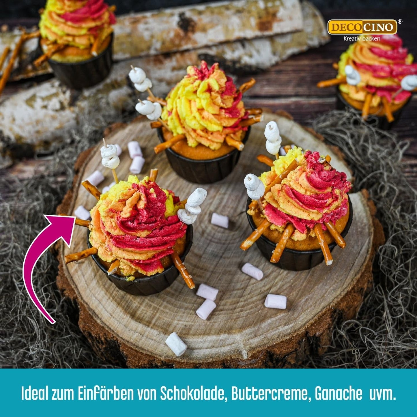 DECOCINO Gele vetoplosbare kleurpasta - 15 g - Voedselkleuring op oliebasis, ideaal voor het kleuren van chocolade, botercrème, fondant of koekjesdeeg