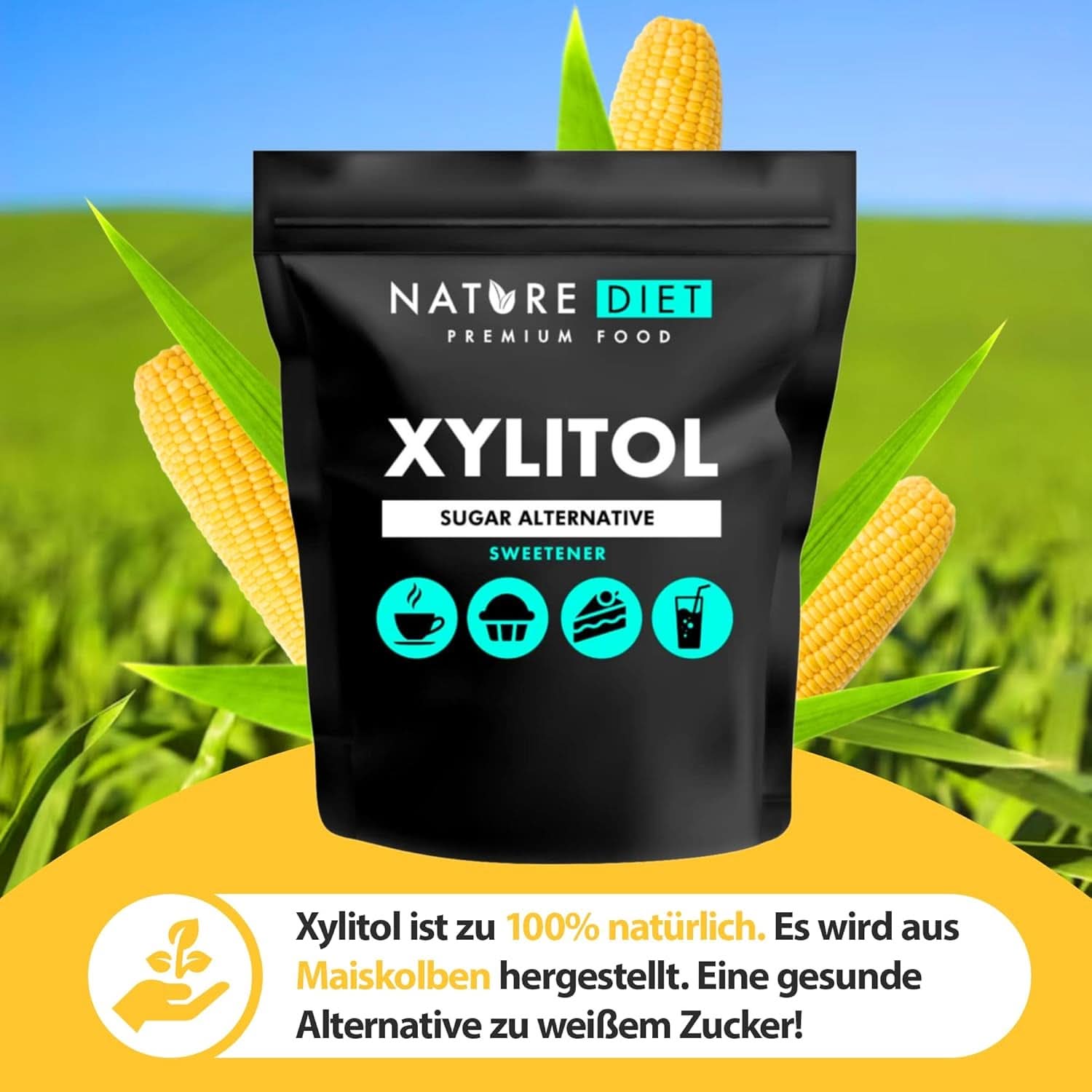 Nature Diet Xylitol, 1 kg Zoetstoffen Naty Shop