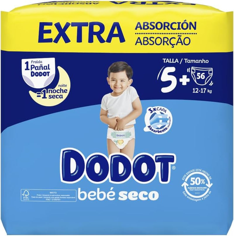 Baby Dry Extra - Jumbopak, maat 5-56 stuks