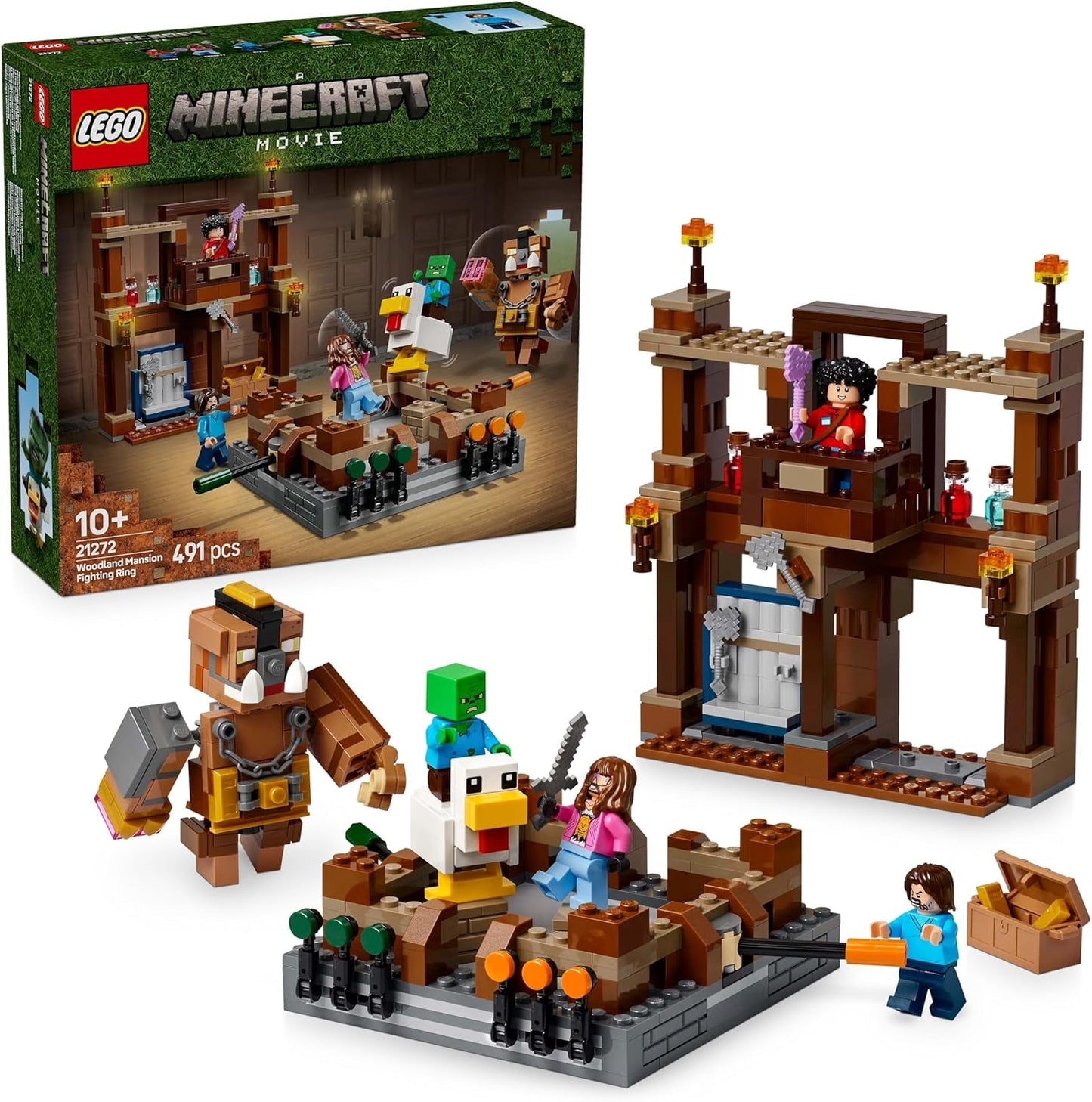 LEGO Minecraft Forest Manor met boksring - gamerset met zombies en Oberborst - interactief constructiespeelgoed met uitrusting en sporen - cadeau voor jongens en meisjes vanaf 10 jaar - 21272 Bouwsets Besuche in LEGO-Store Standaard titel