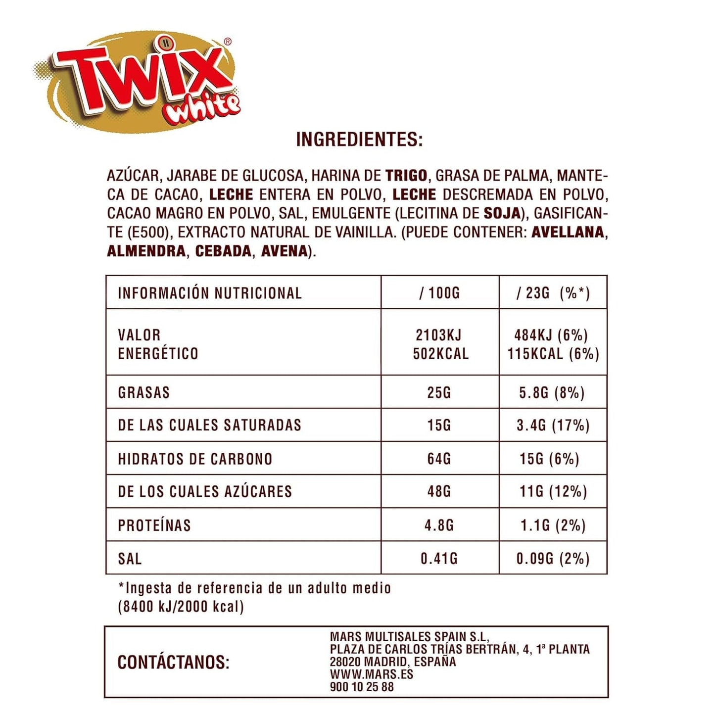 Twix Witte Chocoladerepen | Karamel, koekjes, witte chocolade | Chocolade Multipack | 5 repen (5 x 46 g) (verpakking van 5)