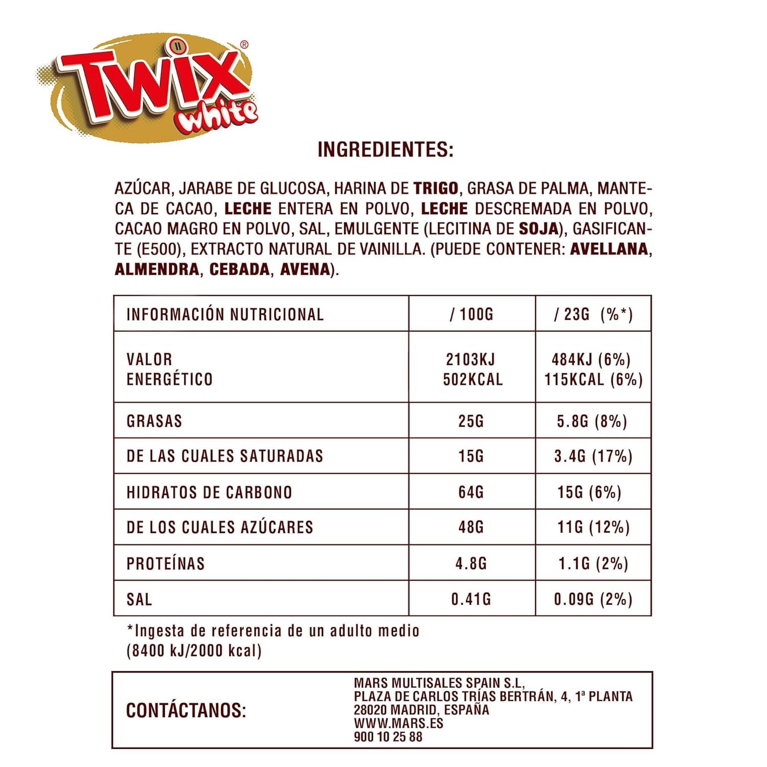 Twix Witte Chocoladerepen | Karamel, koekjes, witte chocolade | Chocolade Multipack | 5 repen (5 x 46 g) (verpakking van 5)