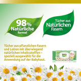 Gevoelige babydoekjes, 0% geur, 98% natuurlijke formule die de pH-balans van de huid herstelt, frisheidszegel, 54 doekjes
