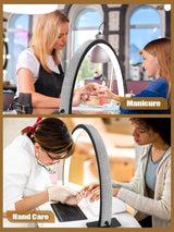 Kalolary Lampadaire, Lash Lumière Pour Extensions De Cils Regglable À 360°, 3000K-6000K Demi-Lune Lamp, Lamp De Beauté (Halvemaanlamp)