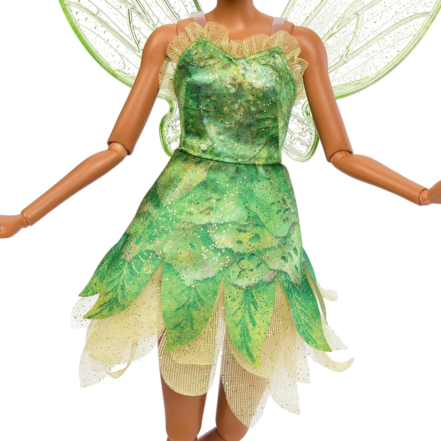 Disney Peter Pan en Wendy Tinker Bell pop met beweegbare vleugels en groene jurk Op film geïnspireerd cadeau voor kinderen om scènes na te spelen of eigen avonturen te beleven HNY37
