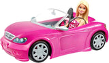 Barbie-pop en roze glitter-cabriolet Realistisch bandenlogo 3 jaar oud speelgoed DJR55 Naty Shop Barbie-poppen