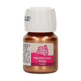 Funcakes Metallic Food Paint, Koperkleur: Creëer metallic effecten op fondant, marsepein, royal icing en koekjes. 100% eetbare kleurstof voor levensmiddelen, Halal, geschikt voor vegetariërs en veganisten. 30 ml.