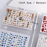 144 vakjes Nail Art Sticker Opbergboek Blätter Nail Art Decals Sammelalbum Nagelsticker Leerer Displayhalter Binder Boek Kunststof DIY Nail Art Design Tools voor Nail Art Sticker