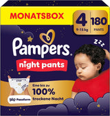 Pampers Night Pants luiers maat 6, 138 stuks, 13kg-19kg, bieden extra bescherming gedurende de hele nacht.