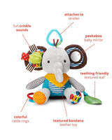 Skip Hop Bandana Buddies Activity Toy, zacht speelgoed voor baby's en kinderen, veelkleurig, olifantenbabyspeelgoed Naty Shop
