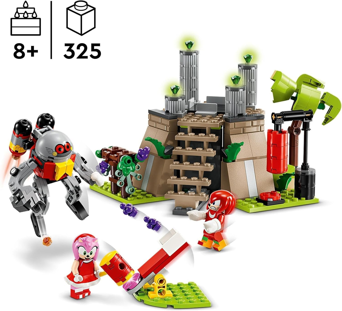 LEGO Sonic the Hedgehog Knuckles en het heiligdom van Master Emerald verzamelspeelgoed Gamercadeau Avontuurbouwset voor jongens en meisjes vanaf 8 jaar 76998 Bouwsets Besuchen in LEGO-Store