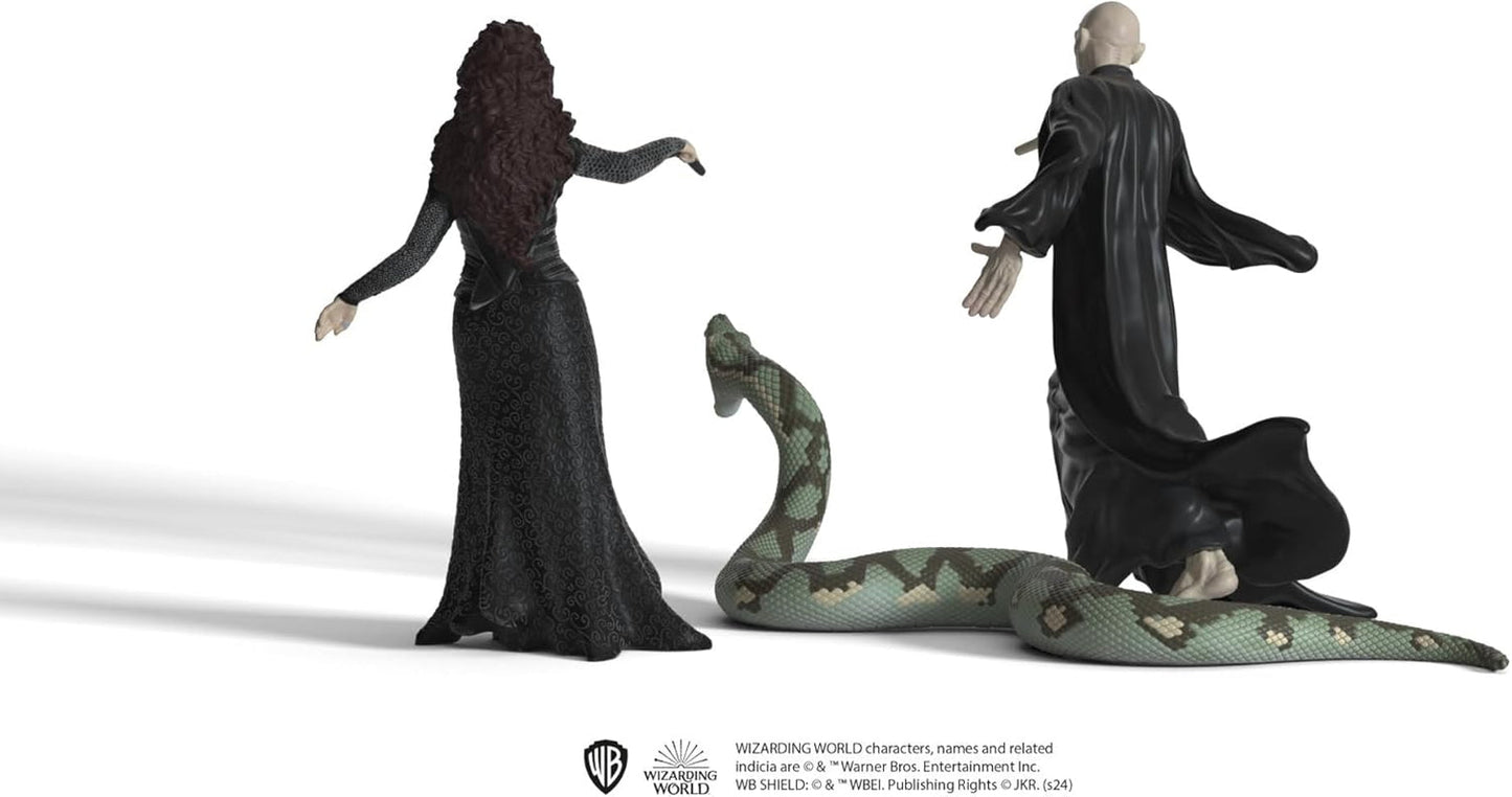 Schleich 42684 Lord Voldemort, Nagini & Bellatrix Lestrange, vanaf 6 jaar, HARRY POTTER - speelfiguur, 21 X 16 X 18 cm Actiefiguren Naty Shop