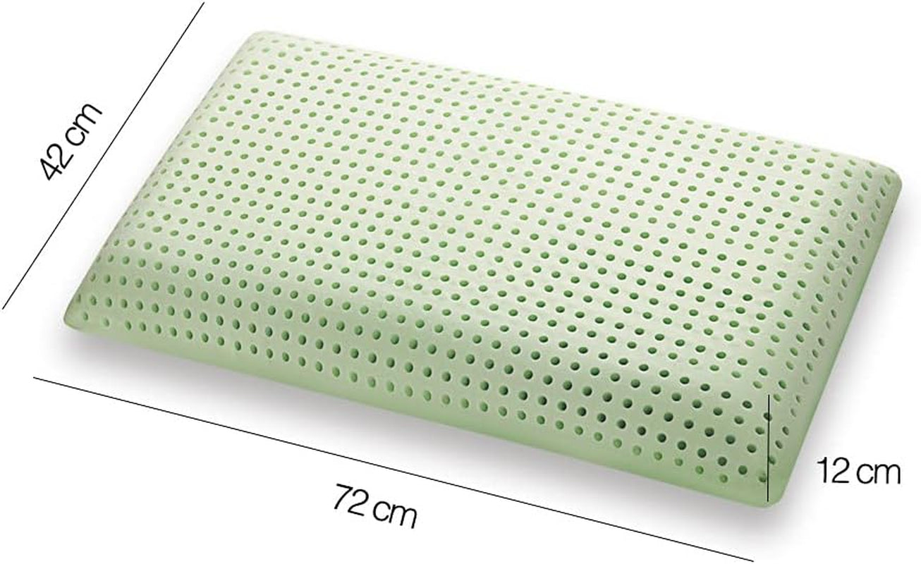 Marcapiuma traagschuim kussen, groen, naturel, met kruiden, 2 stuks Standaard kussens Naty Shop