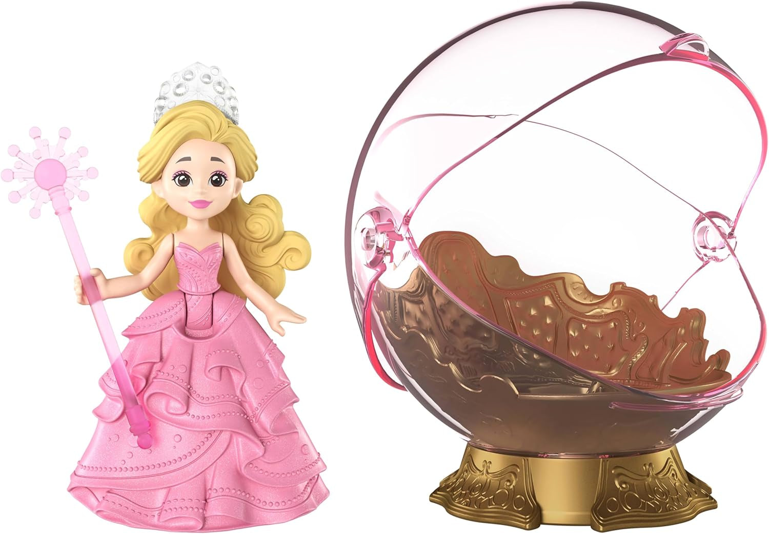 Mattel Universal Pictures Evil Glinda drijvende bubbel, bekende film geïnspireerde Glinda minipop en voertuigspeelset, JFM25, [Meerkleurig]