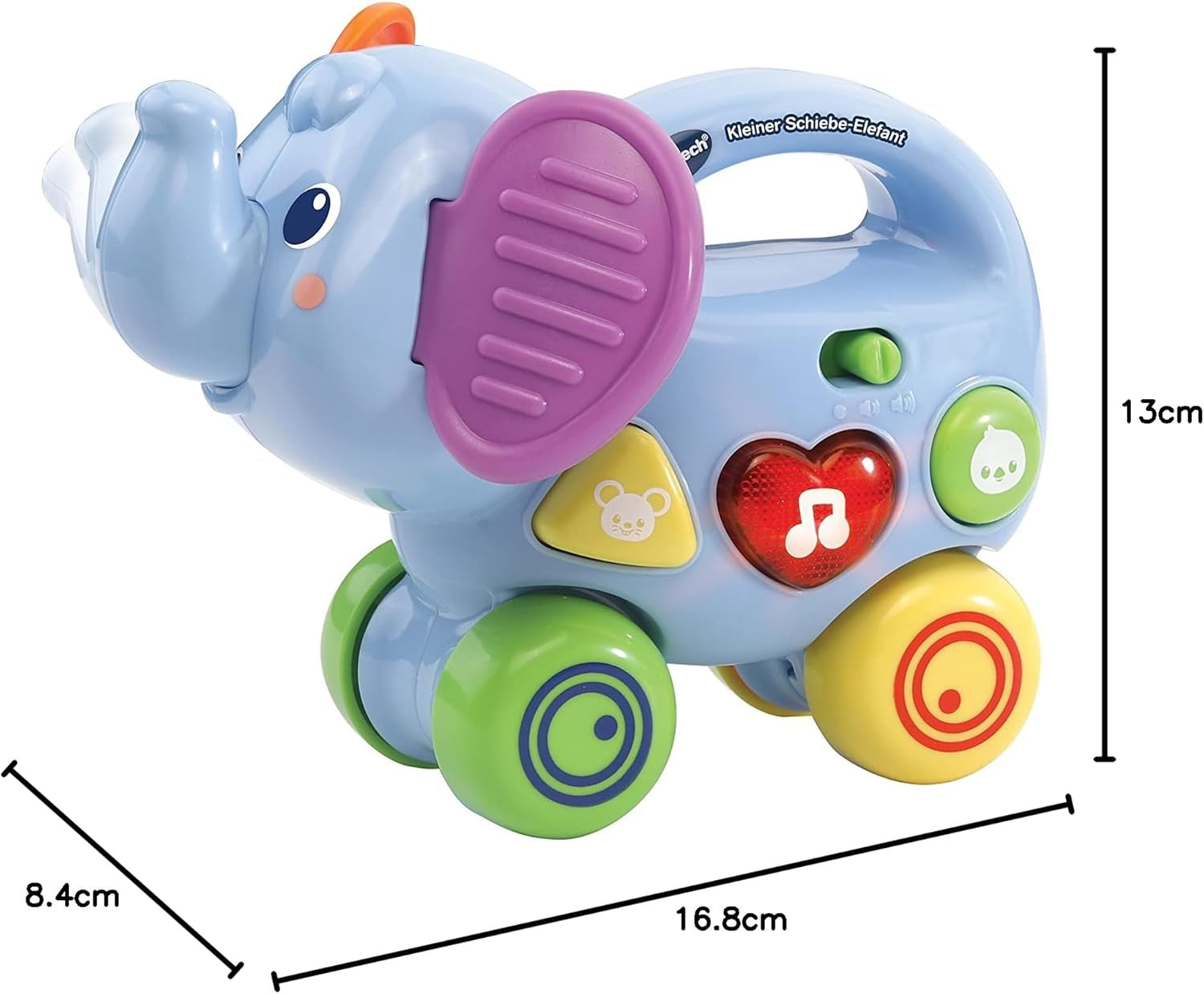 Vtech Baby Kleine Duwende Olifant - Interactief duw- en speelspeelgoed - Met liedjes, melodieën, zinnen en geluiden - Voor kinderen van 6-36 maanden Babyspeelgoed Naty Shop