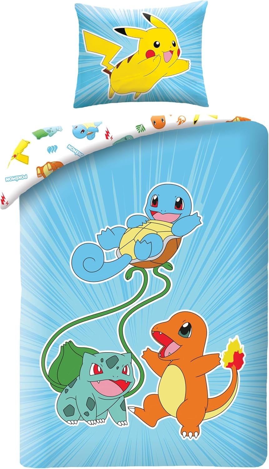 Pokemon beddengoed, microvezel polyester Beddengoed - kinderen Naty Shop Standaardtitel