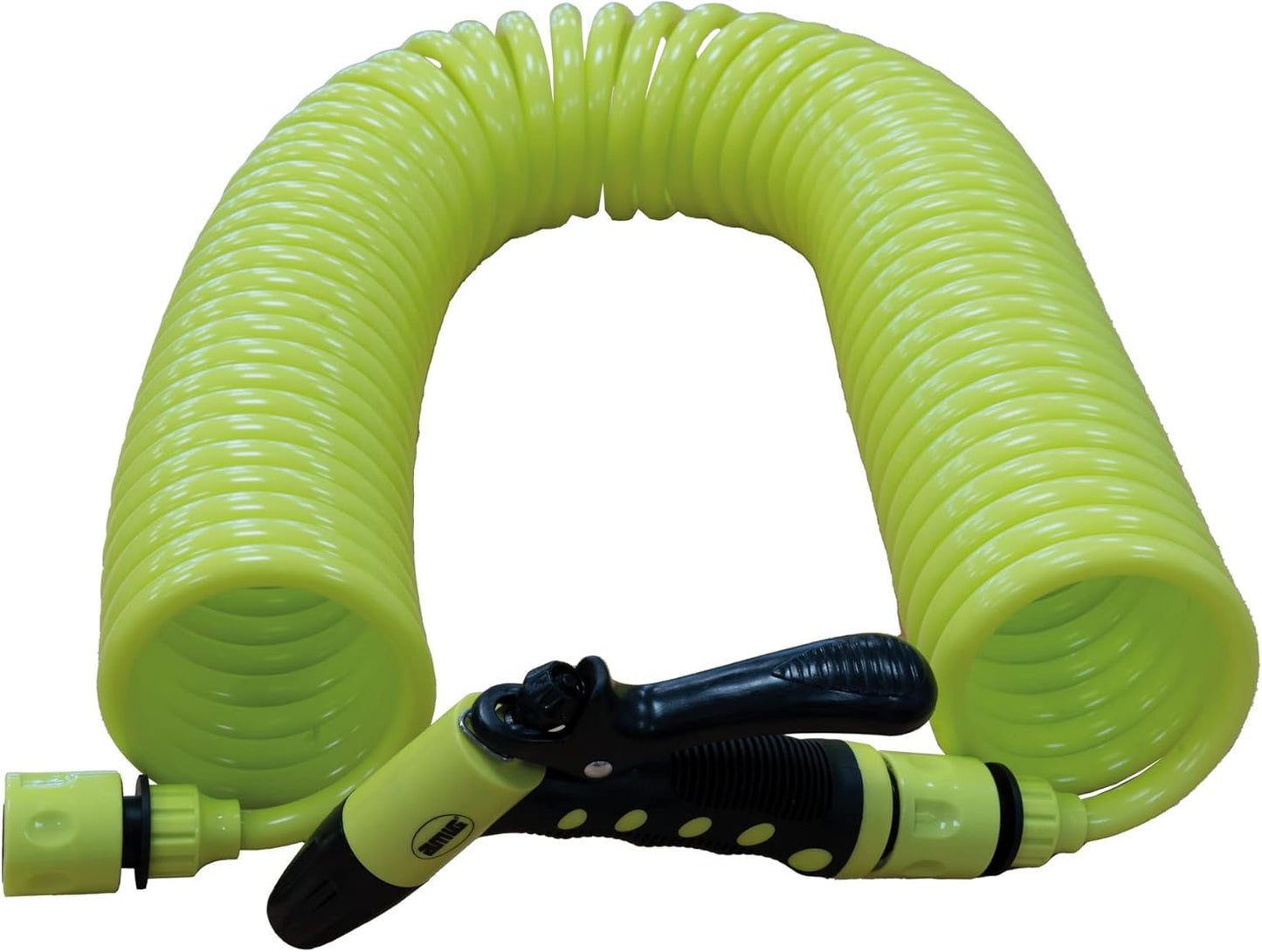 Amig - Turun | Spiraal | 15 meter | Inclusief 4 accessoires | Met gietpistool, kraanadapter en 2 snelkoppelingen | EVA-rubber | Pistache groen